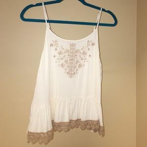 cream tank top