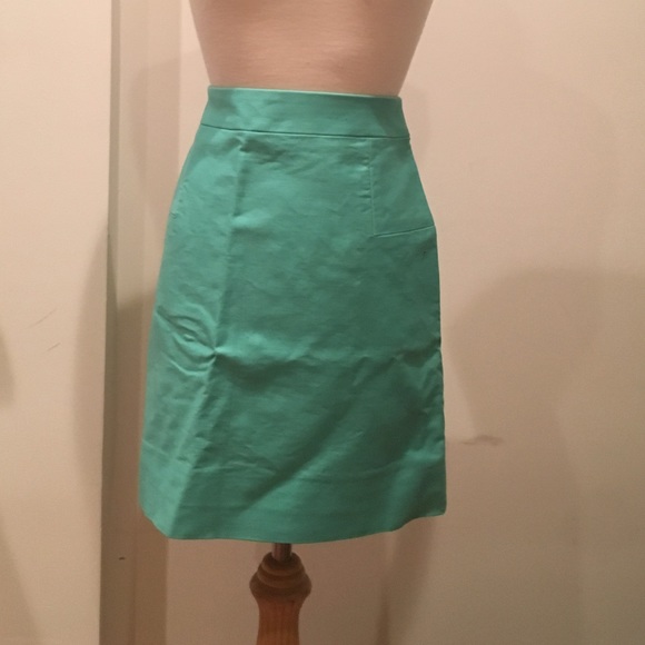 Blue high waisted skirt j crew Sz 2
