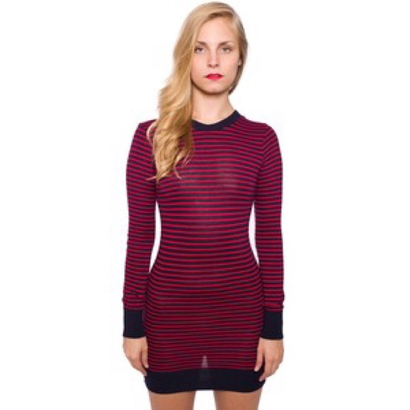 Knit Striped Sweater Dress