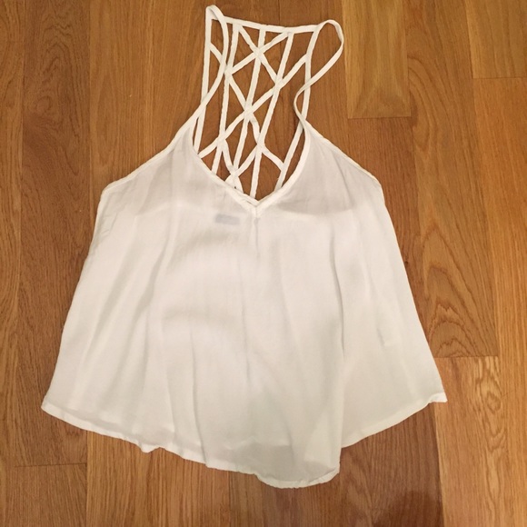 Brandy Melville White strappy tank