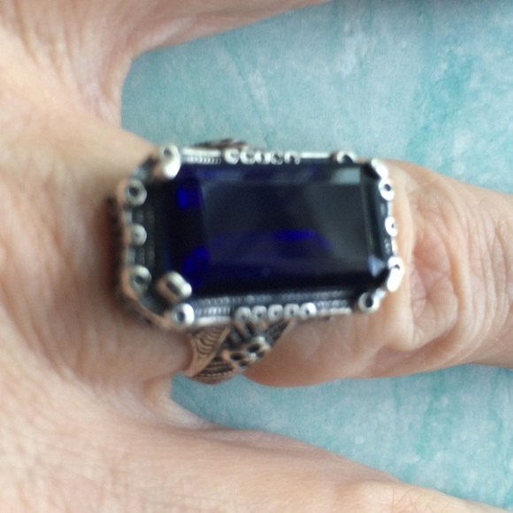 Handmade Jewelry - ⬇️SALE!‼️SALE🌻STERLING SILVER 10 Ct BLUE SAPPHIRE