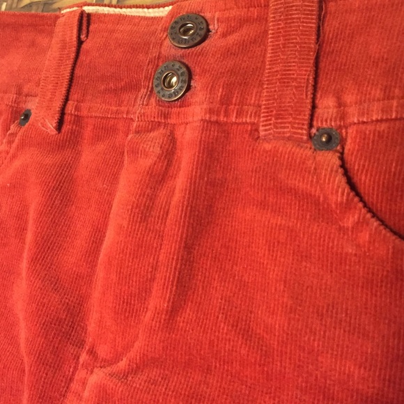 Burnt Orange Corduroy Mini Skirt - Picture 2 of 4