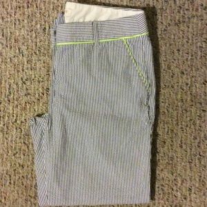 J.Crew seersucker cropped pant