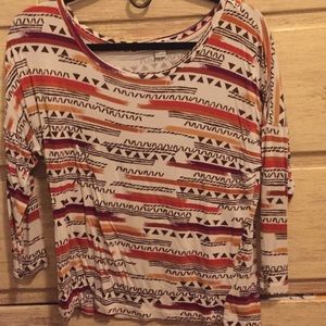 Tribal print top