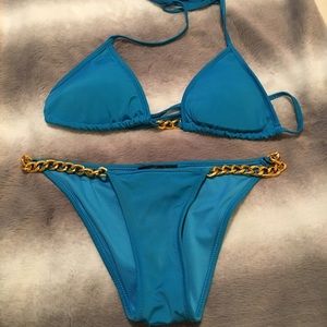 Aqua Blue chain bikini
