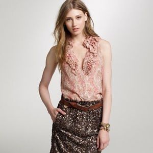 J. Crew Pilar Paisley Cami in Vintage Rose