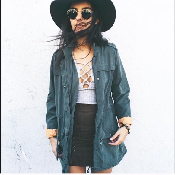 F21 Dark Green Jacket