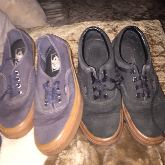 Two pairs mens size 5.5 women's 7 vans