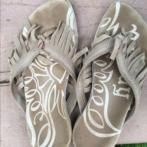 Replay moccasins sandals suede fringe 8