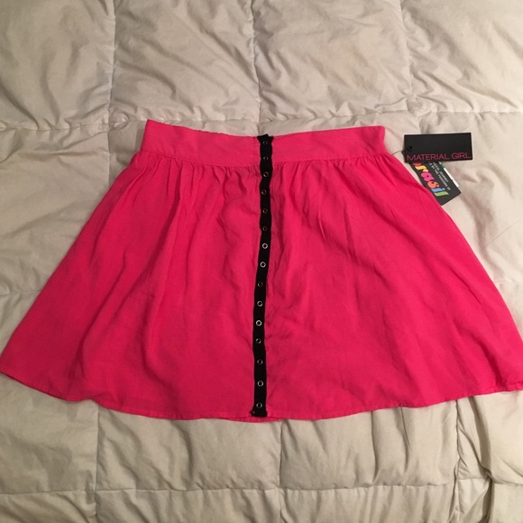 Bright Pink Material Girl Skirt Large w/pockets