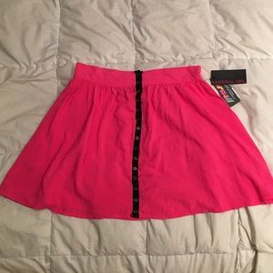 Bright Pink Material Girl Skirt Large w/pockets