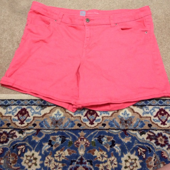 Size 16 coral denim shorts
