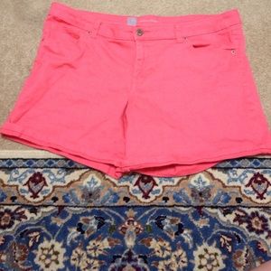 Size 16 coral denim shorts