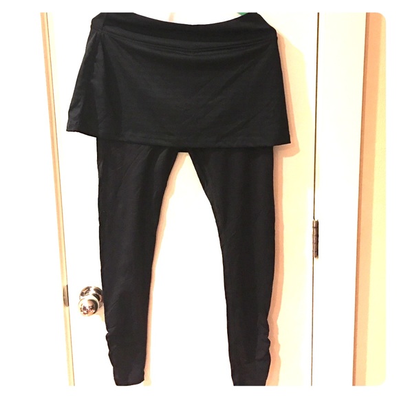 workout pants with skirt attached