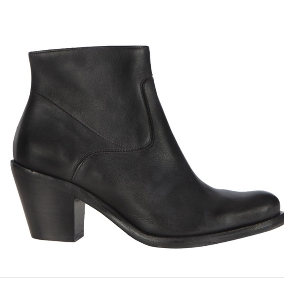 Black Leather Low Boots All Saints Size 8