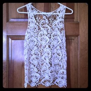 Lace Overlay Shirt