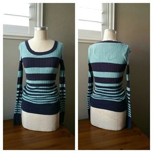 Mudd Striped Lightweight Knit Top