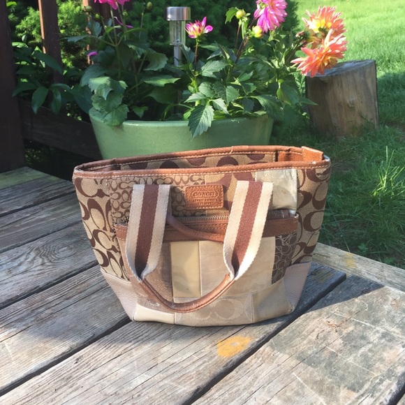 COACH pattern mini purse