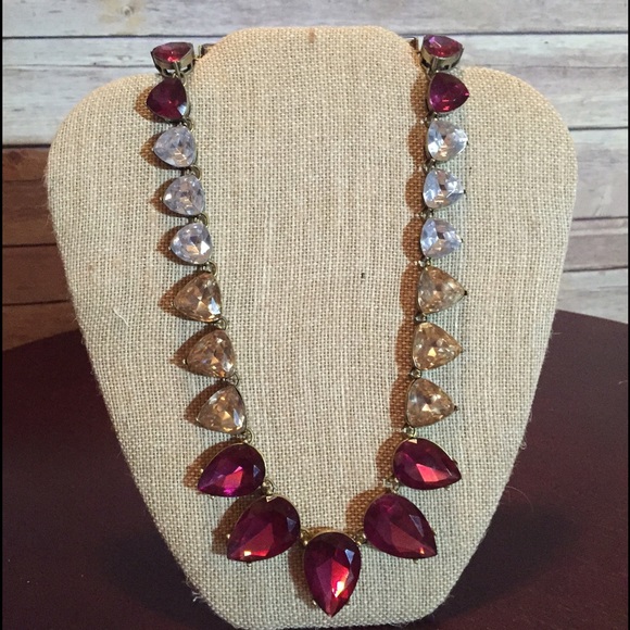 NWOT Color Code Plum Teardrop Necklace