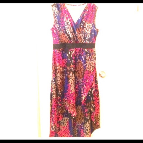 Beautiful leopard crossover long dress