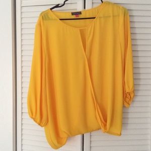 CAMUTO Canary Yellow Blouse