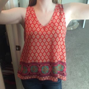 Multicolored orange tank