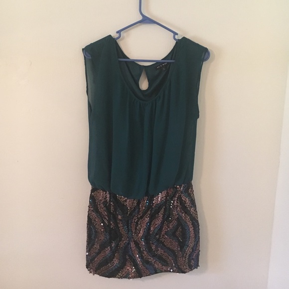 Sequenced skirt dress