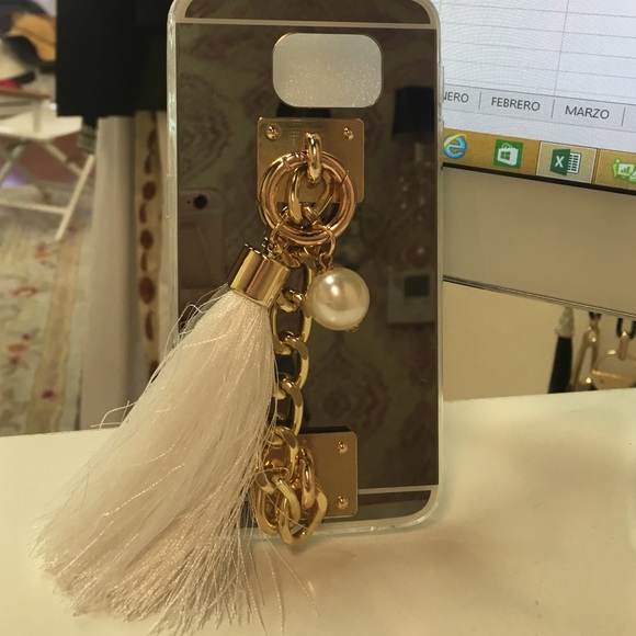 Samsung 6 and edge case mirror and white