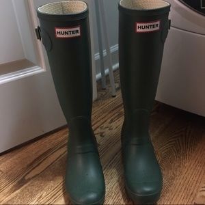 Green Hunter Boots Size 6