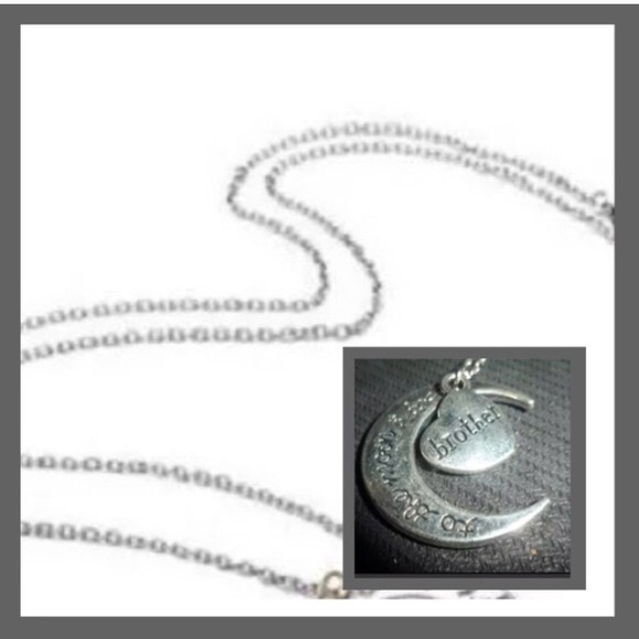 🆕 To The Moon & Back Brother Necklace - Picture 2 of 3