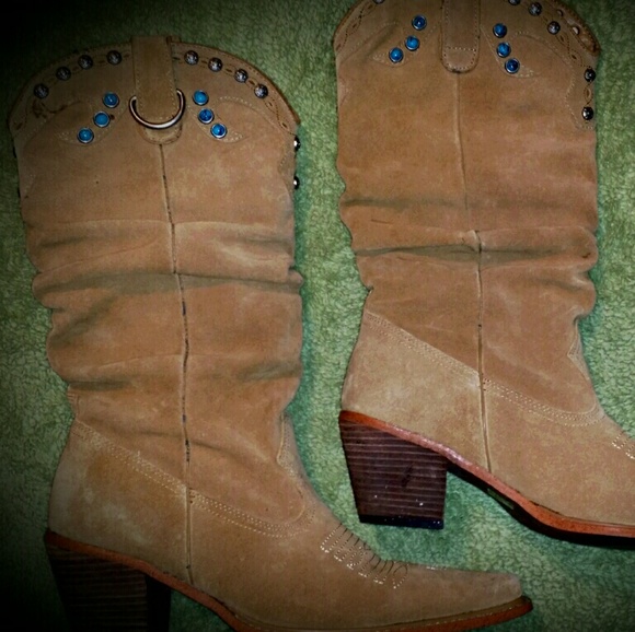 Womens leather Western Boots