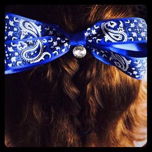 Royal blue hair bow