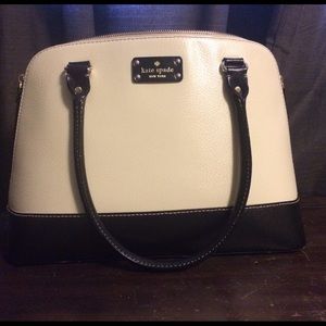 Ivory and black Kate Spade purse