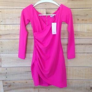 TOBI hot pink evening dress