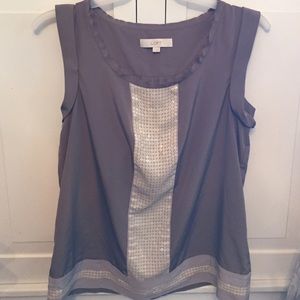 LOFT Tank w/ Sequin Detail