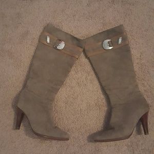 Suede and Leather Gray boots COLE HAAN