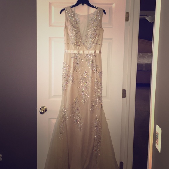 Gorgeous nude beaded dress