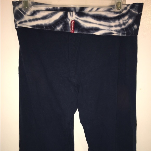 Hard tail forever navy blue tie dye yoga pants