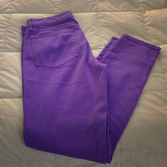 Purple J crew toothpick jeans
