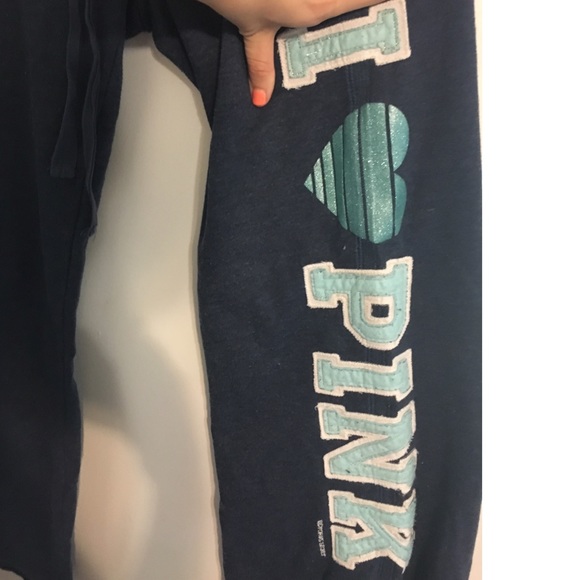 Victoria's Secret pink navy blue sparkle I 💙 pink