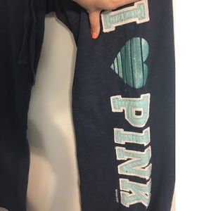 Victoria's Secret pink navy blue sparkle I 💙 pink