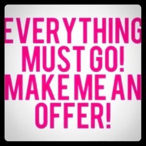 Any reasonable offers will not be refused!