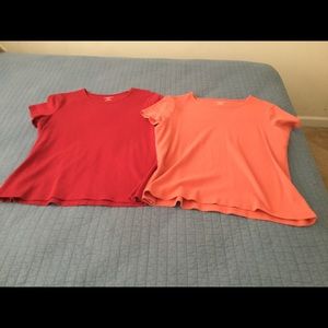 Two Croft&Barrow crewneck t-shirts size L