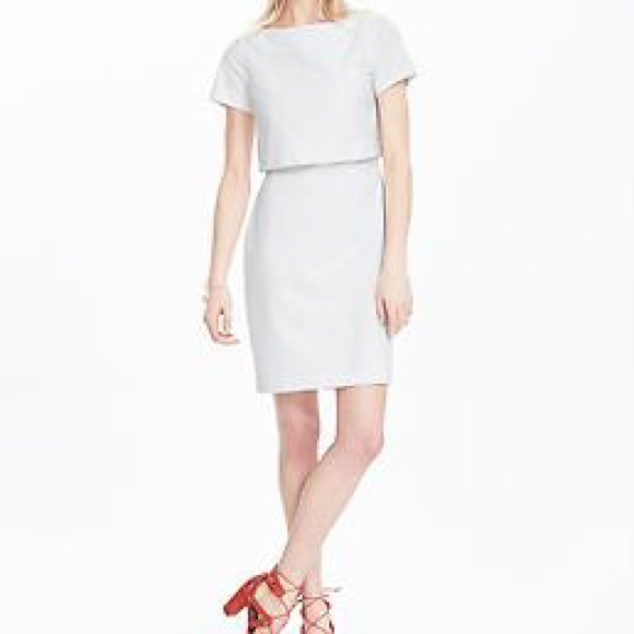 NWT. Banana republic seer sucker faux crop dress.