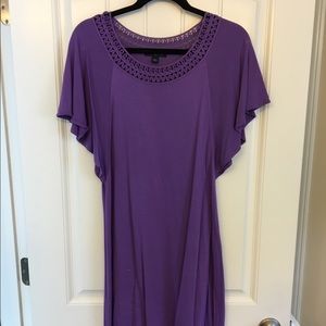 Purple cotton dress