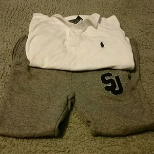 Boys Sean John joggers and Polo shirt