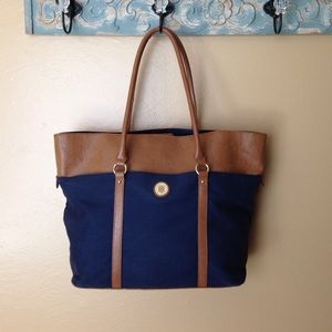 Tommy Hilfiger Navy Canvas tote/purse