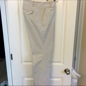 White and blue/grey seersucker trouser