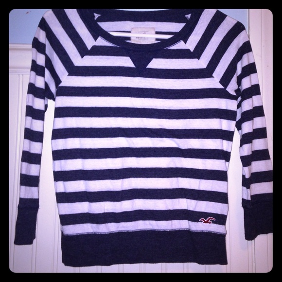 Blue and white stripped long sleeve - Picture 1 of 2