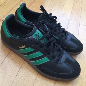 green adidas samba shoes